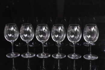 Set Of Six Baccarat Crystal Wine Glasses 7' Tall