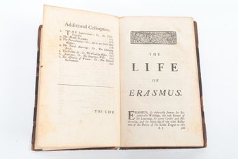 1711 Erasmus Selected Writings  Roger LEstrange& Thom. Brown  Scarce