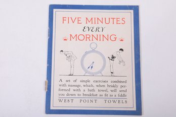 EPHEMERA:  Exercise  Booklet 1929 West Point Towels