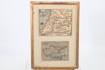 Maps 1590 Arabia Deserta & Mediterranean Coast W/ 1600 Cyprus