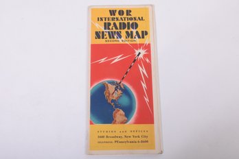 WWII EPHEMERA :  WOR INTERNATIONAL RADIO NEWS MAP