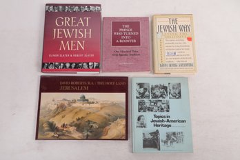 Judaica: 5 Books On Jewish Peoples, History &  Customs