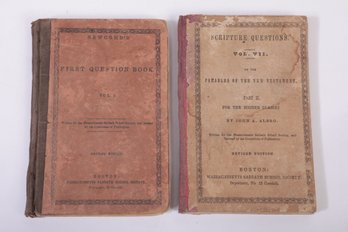 1837 & 1844 MASSACHUSETTS SABBATH SCHOOL Books