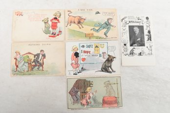6 Postcards By Outcault, Buster Brown Etc