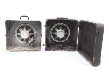 Pair Of Vintage Portable Speakers Natco & Victor