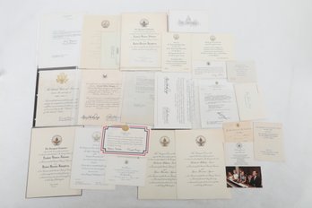 Archive : American Presidents: Mixed Lot Of  Presidential Ephemera Including Inaugeral Invitations