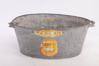 Vintage Savory Galvanized 2 Handle Tub