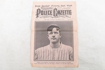 (Newspaper) 1913 National Police Gazette Baseball Cover