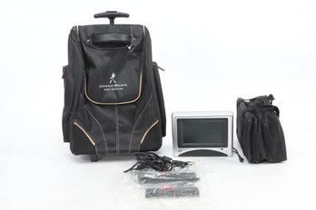 Johnny Walker Black Small Rolling Luggage W/Portable DVD Player