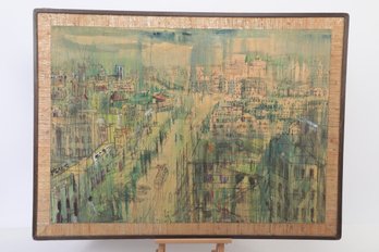 Very Large Mid Century Modernist Painting On Board Mixed Media - Signed Lee ....