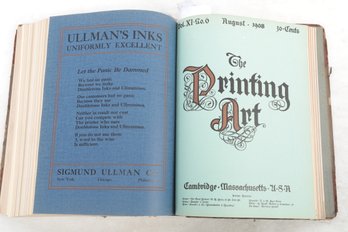 Printing Samples : The Printing Art - An Illustrated Monthly  1908 Bound Volume