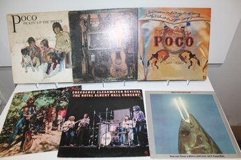 6 1960s & 1970s  LPs - Poco - Credence Clearwater Revival - REO Speedwagon