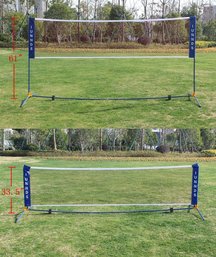 IUNNDS KLB Sport Height Adjustable Portable Volleyball Badminton Tennis Net Set With Stand