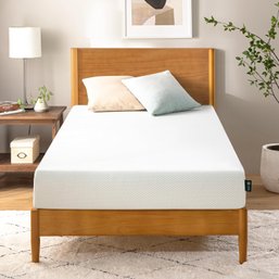 ZINUS 8 Inch Green Tea Memory Foam Mattress Bed-in-a-Box, Twin White