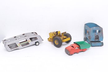Grouping Of Vintage Metal Trucks And Parts