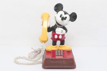 Vintage Disney Circa 1976 Mickey Mouse Push-button Landline Telephone