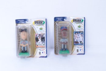 Lot Of 2 Play Makers Bobble Head Figures Factory Sealed Cal Ripken Jr Sammy Sosa