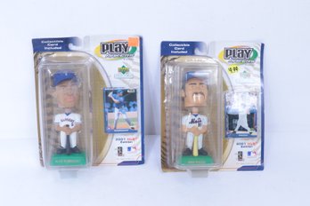 Lot Of 2 Play Makers Bobble Head Figures Factory Sealed Mike Piazza Alex Rodriguez