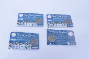 Lot Of 4 New York Yankees 2004 Medallion Collection