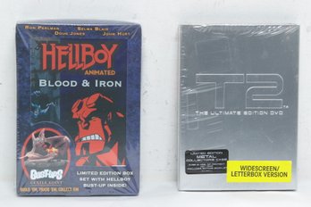 Factory Sealed Hell Boy Animated Blood & Iron And Terminator 2 The Ultimate Edition DVD Both Are Limited Editi