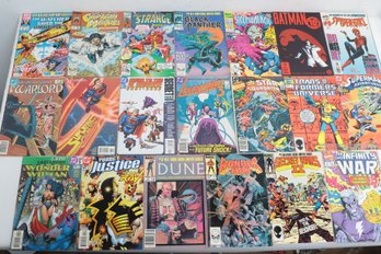 Mix Grouping Of Marvel & DC Comics Captain Marvel, Batman, Superman, Wonder Women, Dune Etc.