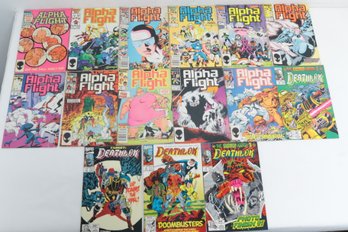 15 Pre Owned Alpha Flight & Deathlok Marvel Comic Books