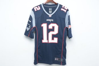 Pre Owned Nike Official NFL New England Patriots Tom Brady No.12 Jersey Size Medium