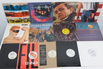 13 Mixed Genre Vinyl Records The Police, Johnny Cash, Bruce Springsteen Ect.