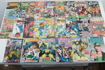 24 Mixed Marvel Comics: Wolverine, The Warrior, The West Coast Adventures & More