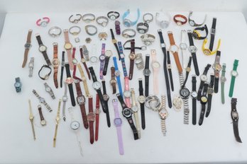 Large Assorted Grouping Of Mixed Men's And  Ladies Watches (Various Manufactures & Styles)