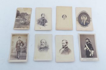 (8) 19th Century Cabinet Card Photos Including: General Lee & General Sherman