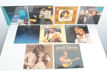 9- Vintage Country Vinyl LPs Willie Nelson, Merle Haggard, Waylon Jennings, Kenny Rogers, Etc.