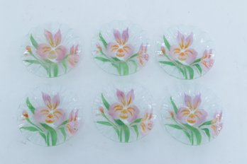 8 Vintage Sydenstricker Glass Desert Bowl W/Flower Motif