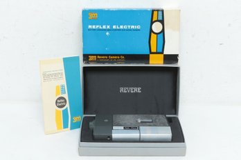 VTG Revere 8mm Electric-Eye Movie Camera 'Reflex Electric' W/Case & Original Manual