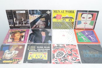 12-vintage New Age Vinyl LPs- Yaz, The Firm, Men At Work, The Motels, Culture Club, Etc.