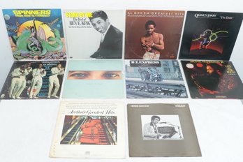 10-vintage Vinyl LPs Spinners, Ben E. King, Al Green, Quincey Jones, Etc.