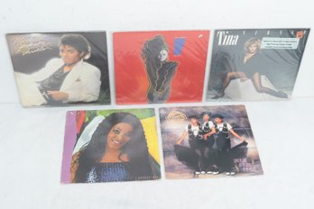 5-vintage Vinyl LPs Michael Jackson, Janet Jackson, Tina Turner, Etc.