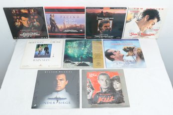 9- Laser Disc Movies 007, Tomorrow Never Dies, Dances With Wolves, Rain Man, Under Siege, Hard To Kill, Etc.