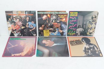 6 Vintage Jazz, Funk, Blues Vinyl LPs Little Charlie & The Nightcats, Professor Longhair, Ritenour, Etc.