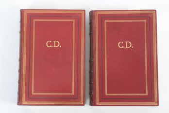 Leather Bindings: Charles Dickens. 2 Vols., Signed Bindings
