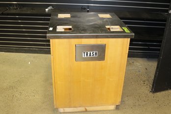 Stainless Counter Trash/recycle Bin