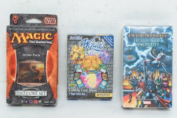 Sealed VTG Magic The Gathering 2012 Core Set, 1st Edition Wizard In Training & Marvel Heroes  Of Asgard Cards