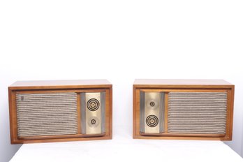 Pair Of Vintage Empire Wood Cased Speakers (Model 8200)