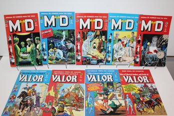 9 EC Comics Reprints - Valor #1-#4, MD #1-#5