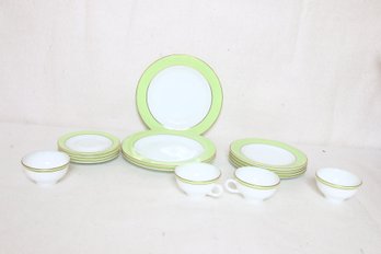 Group Of Vintage PYREX Plates Cups And Saucers