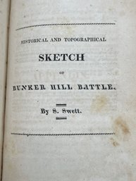 BUNKER HILL BATTLE :  1818 Major-General Israel Putnam Society Of The Cincinnati