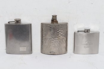 3 Vintage Pre-owned Flasks