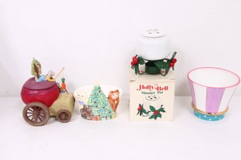 Department 56 Group Of Figurines Planters Etc -