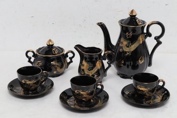 Vintage Asian Motif Tea Set