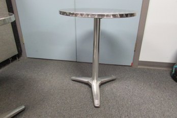 Silver Round Ice Cream Table